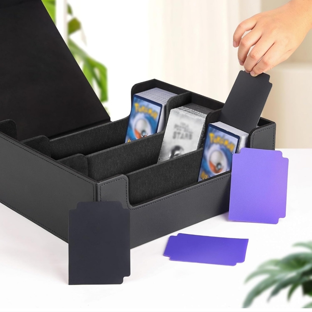 Leather Trading Card Storage Box - Picture 6 of 7
